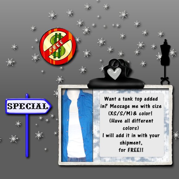 Blue/Button Down/Short Sleeve/Collared Shirt {L4} - Picture 4 of 4